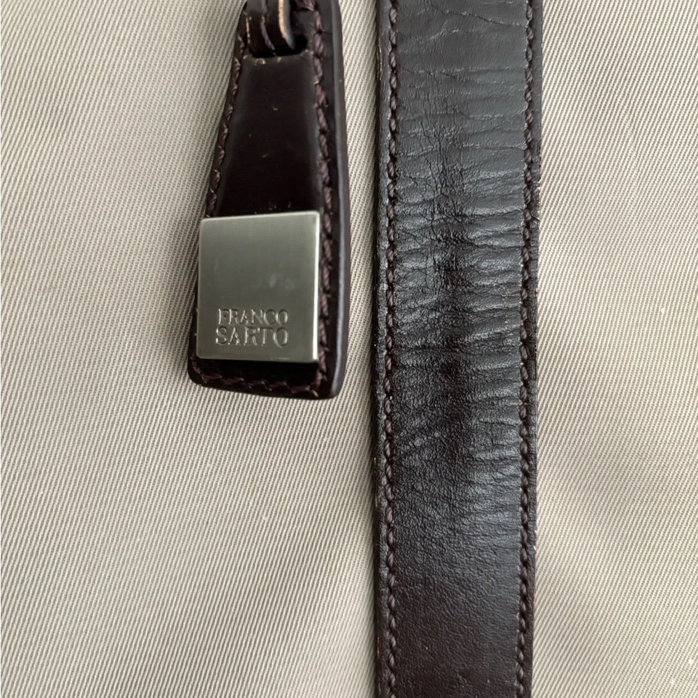 FRANCO SARTO CANVAS & LEATHER WEEKENDER SOLID BOTTOM LENGTH 21” BY 12”